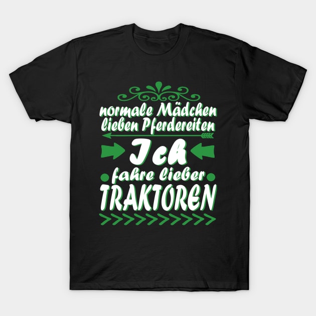 Traktor Bauernhof Mädchen Frauen Bäuerin T-Shirt by FindYourFavouriteDesign